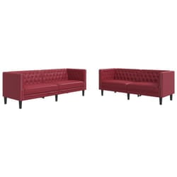 VidaXL 3209271 set di mobili per soggiorno Bordeaux Legno compensato, Legno
