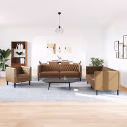 VidaXL 3209273 set di mobili per soggiorno Marrone Legno compensato, Legno - Vista aggiuntiva 3