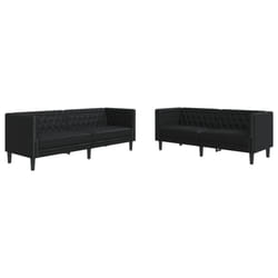 VidaXL 3209274 set di mobili per soggiorno Nero Legno compensato, Legno