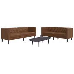 VidaXL 3209276 set di mobili per soggiorno Marrone Legno compensato, Legno - Vista aggiuntiva 2