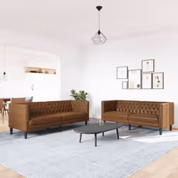 VidaXL 3209276 set di mobili per soggiorno Marrone Legno compensato, Legno - Vista aggiuntiva 3