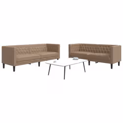 VidaXL 3209279 set di mobili per soggiorno Cappuccino Legno compensato, Legno - Vista aggiuntiva 2