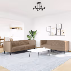 VidaXL 3209279 set di mobili per soggiorno Cappuccino Legno compensato, Legno - Vista aggiuntiva 3