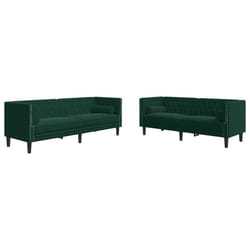 VidaXL 3209283 set di mobili per soggiorno Verde scuro Legno compensato, Legno