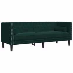 VidaXL 3209283 set di mobili per soggiorno Verde scuro Legno compensato, Legno - Vista aggiuntiva 4