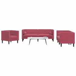 VidaXL 3209285 set di mobili per soggiorno Bordeaux Legno compensato, Legno - Vista aggiuntiva 2