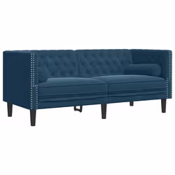 VidaXL 3209289 set di mobili per soggiorno Blu Legno compensato, Legno - Vista aggiuntiva 5