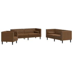 VidaXL 3209290 set di mobili per soggiorno Marrone Legno compensato, Legno
