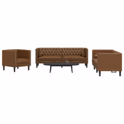 VidaXL 3209290 set di mobili per soggiorno Marrone Legno compensato, Legno - Vista aggiuntiva 2