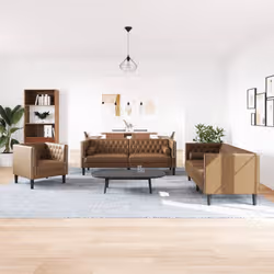 VidaXL 3209290 set di mobili per soggiorno Marrone Legno compensato, Legno - Vista aggiuntiva 3