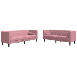 VidaXL 3209294 set di mobili per soggiorno Rosa Legno compensato, Legno