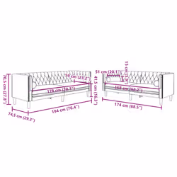 VidaXL 3209294 set di mobili per soggiorno Rosa Legno compensato, Legno - Vista aggiuntiva 8