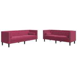 VidaXL 3209295 set di mobili per soggiorno Bordeaux Legno compensato, Legno