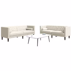 Questo set di divani chesterfield è il luogo ideale per chiacchierare, leggere, guardare la TV o semplicemente rilassarvi. È ...