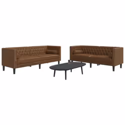 Questo set di divani chesterfield è il luogo ideale per chiacchierare, leggere, guardare la TV o semplicemente rilassarvi. È  ...