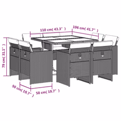 VidaXL 3210659 set mobili da esterno - Vista aggiuntiva 8
