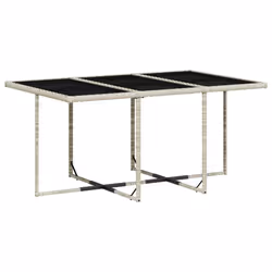 Set Pranzo Giardino 11pz con Cuscini Grigio Chiaro Polyrattancod mxl 88251 - Vista aggiuntiva 3