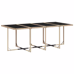 Set Pranzo da Giardino 13 pz con Cuscini Beige Misto Polyrattancod mxl 92682 - Vista aggiuntiva 3