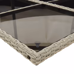 VidaXL Set da Pranzo da Giardino 7 pz Cuscini Polyrattan Grigio Chiaro - Vista aggiuntiva 7