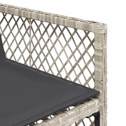 VidaXL Set da Pranzo da Giardino 7 pz Cuscini Polyrattan Grigio Chiaro - Vista aggiuntiva 8