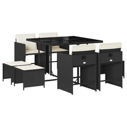 VidaXL 3211144 set mobili da esterno Crema, Bianco