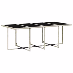 Set da Pranzo da Giardino 13pz con Cuscini Grigio in Polyrattancod mxl 89619 - Vista aggiuntiva 3