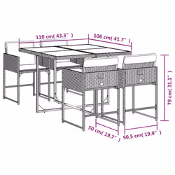 VidaXL 3211258 set mobili da esterno - Vista aggiuntiva 4