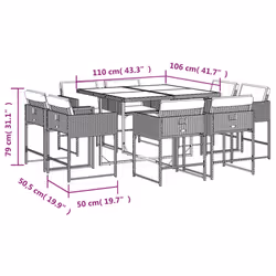 VidaXL 3211379 set mobili da esterno - Vista aggiuntiva 8