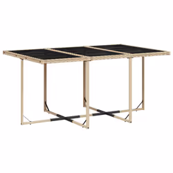 Set Pranzo da Giardino 11 pz con Cuscini Beige Misto Polyrattancod mxl 110898 - Vista aggiuntiva 3