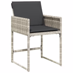Set da Pranzo da Giardino 15 pz con Cuscini Grigio Polyrattancod mxl 88560 - Vista aggiuntiva 3