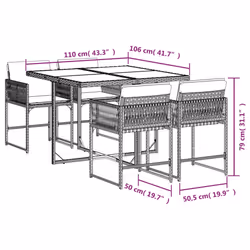 VidaXL 3211434 set mobili da esterno - Vista aggiuntiva 4