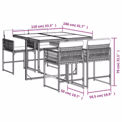 VidaXL 3211436 set mobili da esterno - Vista aggiuntiva 4