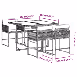 VidaXL 3211440 set mobili da esterno - Vista aggiuntiva 4