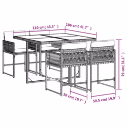 VidaXL 3211444 set mobili da esterno - Vista aggiuntiva 4