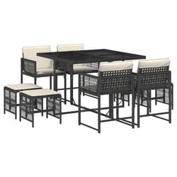 VidaXL 3211497 set mobili da esterno Crema, Bianco