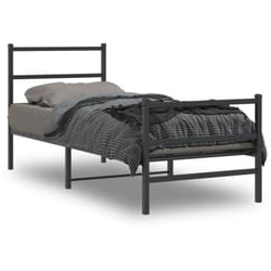 Vidaxl - Giroletto con Testiera e Pediera Metallo Nero 80x200 cm 19652