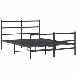 Giroletto con Testiera e Pediera Metallo Nero 140x190 cmcod mxl 134510 - Vista aggiuntiva 3