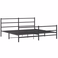Giroletto con Testiera e Pediera Metallo Nero 183x213 cmcod mxl 134511 - Vista aggiuntiva 3