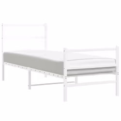 Giroletto con Testiera e Pediera Metallo Bianco 80x200 cmcod mxl 110488 - Vista aggiuntiva 2