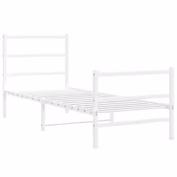 Giroletto con Testiera e Pediera Metallo Bianco 80x200 cmcod mxl 110488 - Vista aggiuntiva 3