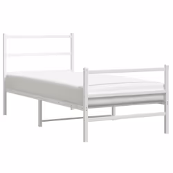 Giroletto con Testiera e Pediera Metallo Bianco 90x190 cmcod mxl 134523 - Vista aggiuntiva 2