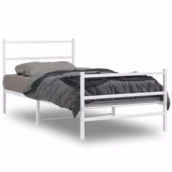 Giroletto con Testiera e Pediera Metallo Bianco 107x203 cmcod mxl 110489 - Vista aggiuntiva 2