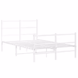 Giroletto con Testiera e Pediera Metallo Bianco 120x200 cmcod mxl 134521 - Vista aggiuntiva 3