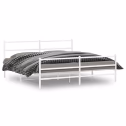 Giroletto con Testiera e Pediera Metallo Bianco 183x213 cmcod mxl 110491 - Vista aggiuntiva 2