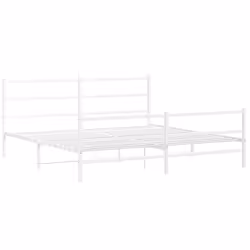 Giroletto con Testiera e Pediera Metallo Bianco 183x213 cmcod mxl 110491 - Vista aggiuntiva 3