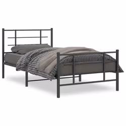 Giroletto con Testiera e Pediera Metallo Nero 107x203 cmcod mxl 134693 - Vista aggiuntiva 2