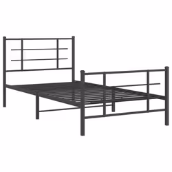 Giroletto con Testiera e Pediera Metallo Nero 107x203 cmcod mxl 134693 - Vista aggiuntiva 3