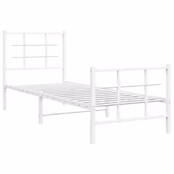 Giroletto con Testiera e Pediera Metallo Bianco 80x200 cmcod mxl 134701 - Vista aggiuntiva 3