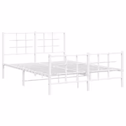 Giroletto con Testiera e Pediera Metallo Bianco 140x190 cmcod mxl 86703 - Vista aggiuntiva 3