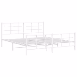 Giroletto con Testiera e Pediera Metallo Bianco 183x213 cmcod mxl 134704 - Vista aggiuntiva 3